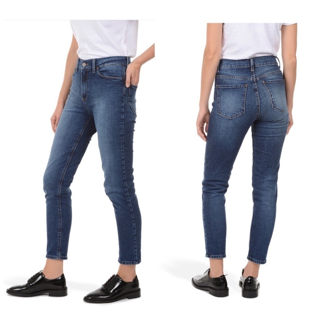 Mott & Bow Mom High Rise Jeans in Ridge Wash Sz 31
